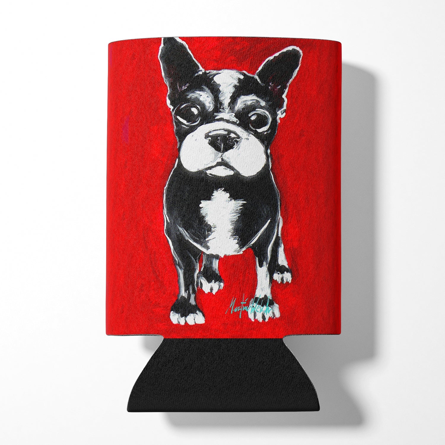 Boston Terrier Runt Can or Bottle Hugger Cooler Sleeve for Standard 12 oz Cans, Insulated Foam Beer & Soda Can Hugger Reusable