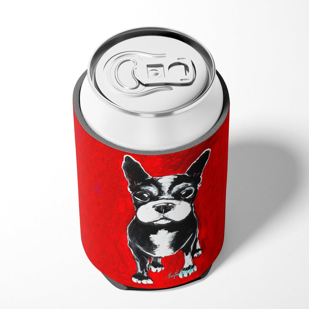 Boston Terrier Runt Can or Bottle Hugger Cooler Sleeve for Standard 12 oz Cans, Insulated Foam Beer & Soda Can Hugger Reusable