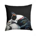 Boston Terrier Spot in the Sun Decorative Throw Pillow 14x14 Indoor Outdoor Accent Cushion, Fabric Cover with Insert for Sofa, Bed, Porch & Living Room