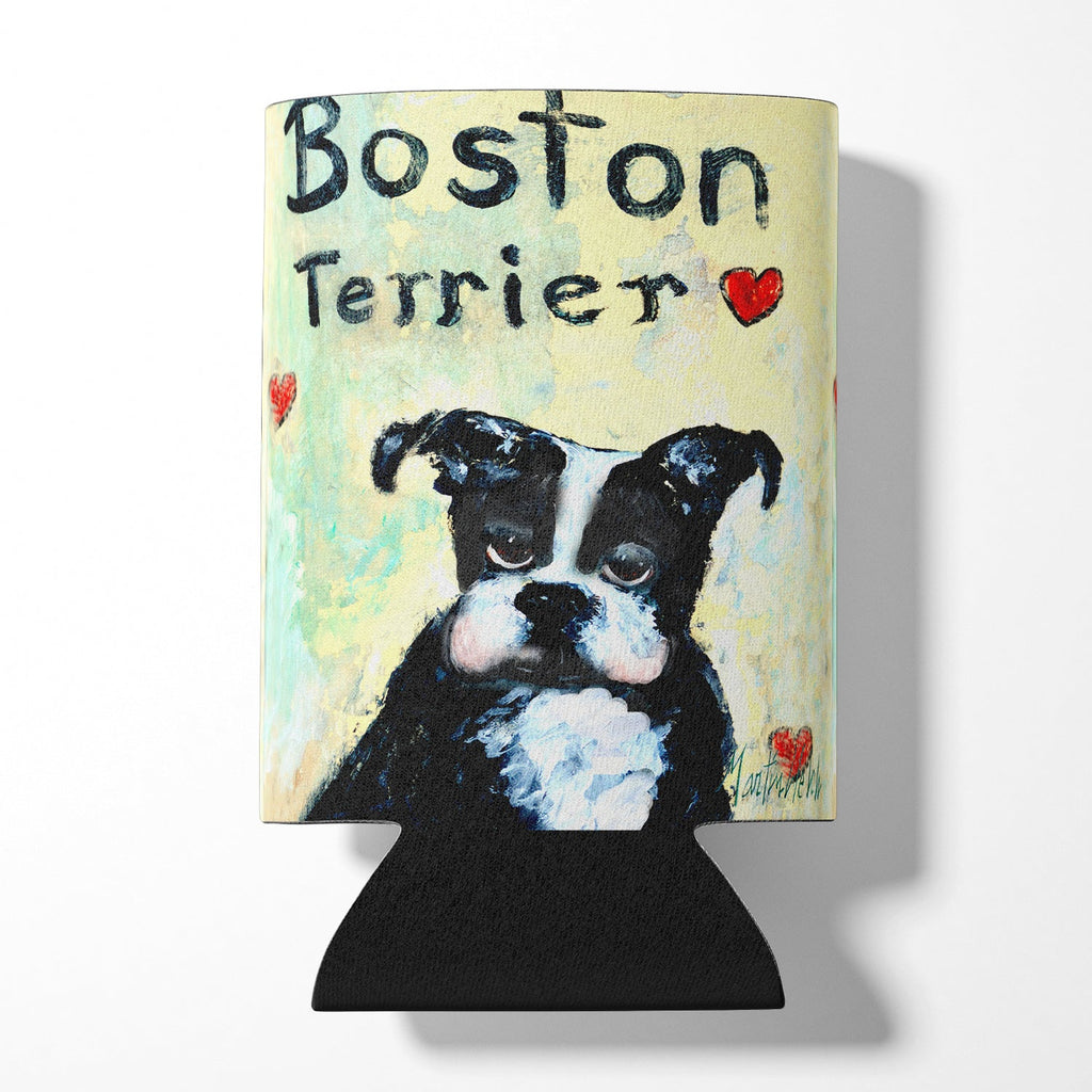 Boston Terrier Where's my Bibb Can or Bottle Hugger Cooler Sleeve for Standard 12 oz Cans, Insulated Foam Beer & Soda Can Hugger Reusable
