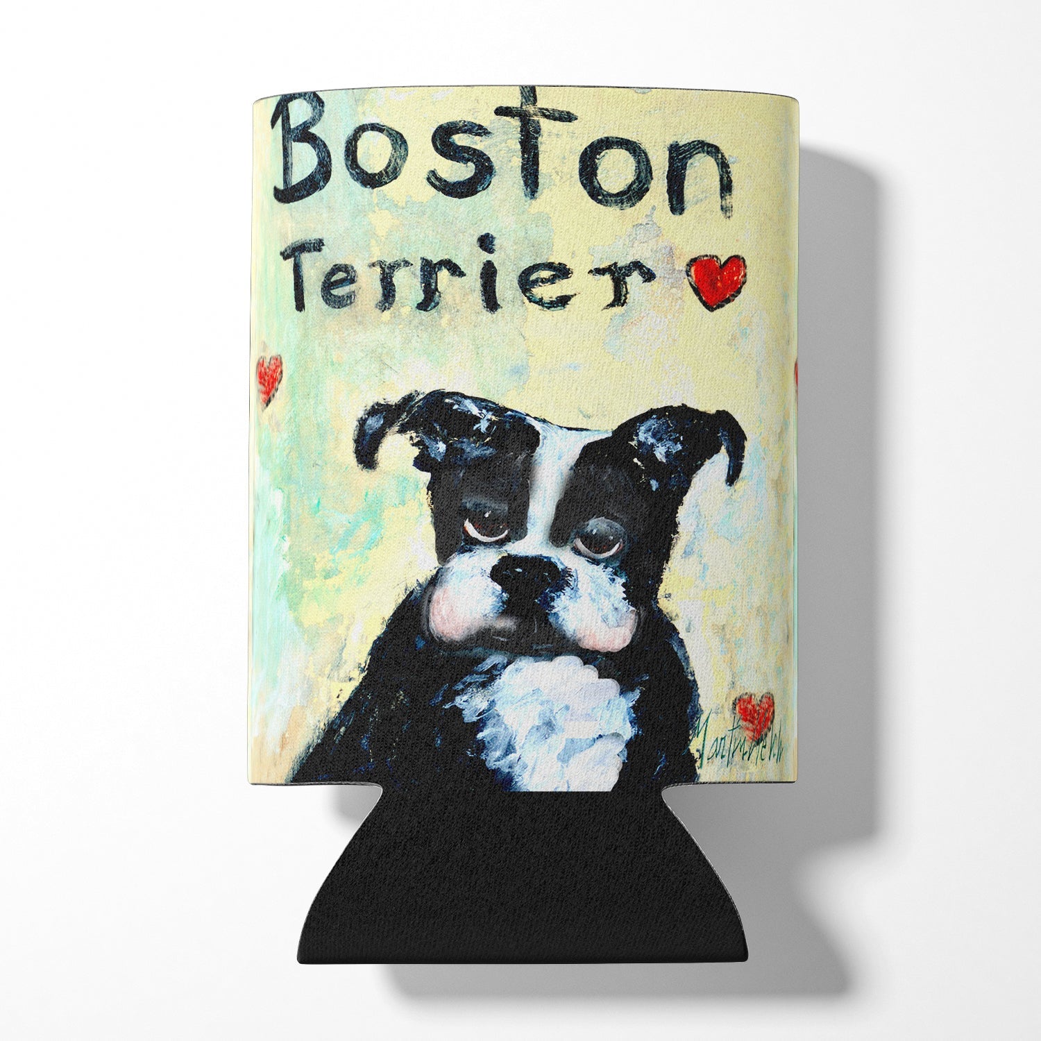 Boston Terrier Where's my Bibb Can or Bottle Hugger Cooler Sleeve for Standard 12 oz Cans, Insulated Foam Beer & Soda Can Hugger Reusable