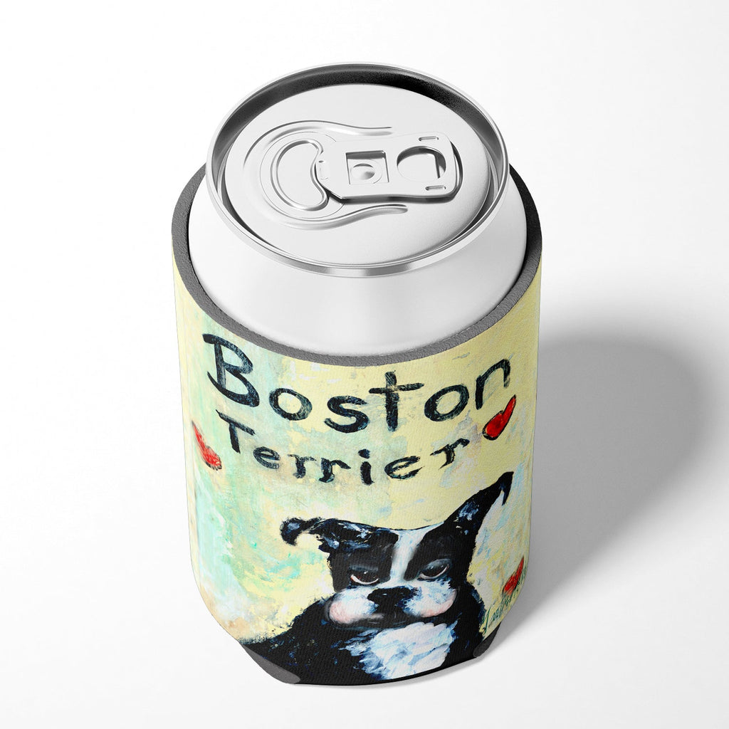 Boston Terrier Where's my Bibb Can or Bottle Hugger Cooler Sleeve for Standard 12 oz Cans, Insulated Foam Beer & Soda Can Hugger Reusable