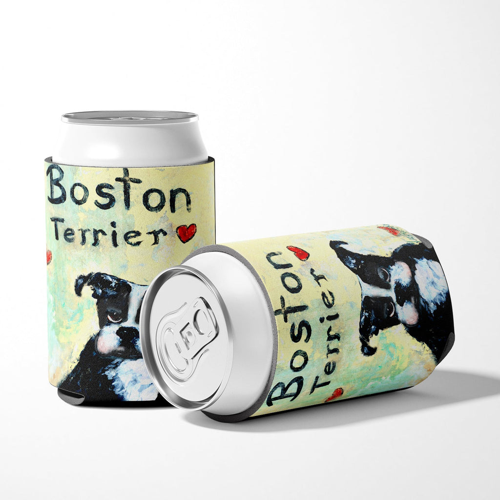 Boston Terrier Where's my Bibb Can or Bottle Hugger Cooler Sleeve for Standard 12 oz Cans, Insulated Foam Beer & Soda Can Hugger Reusable
