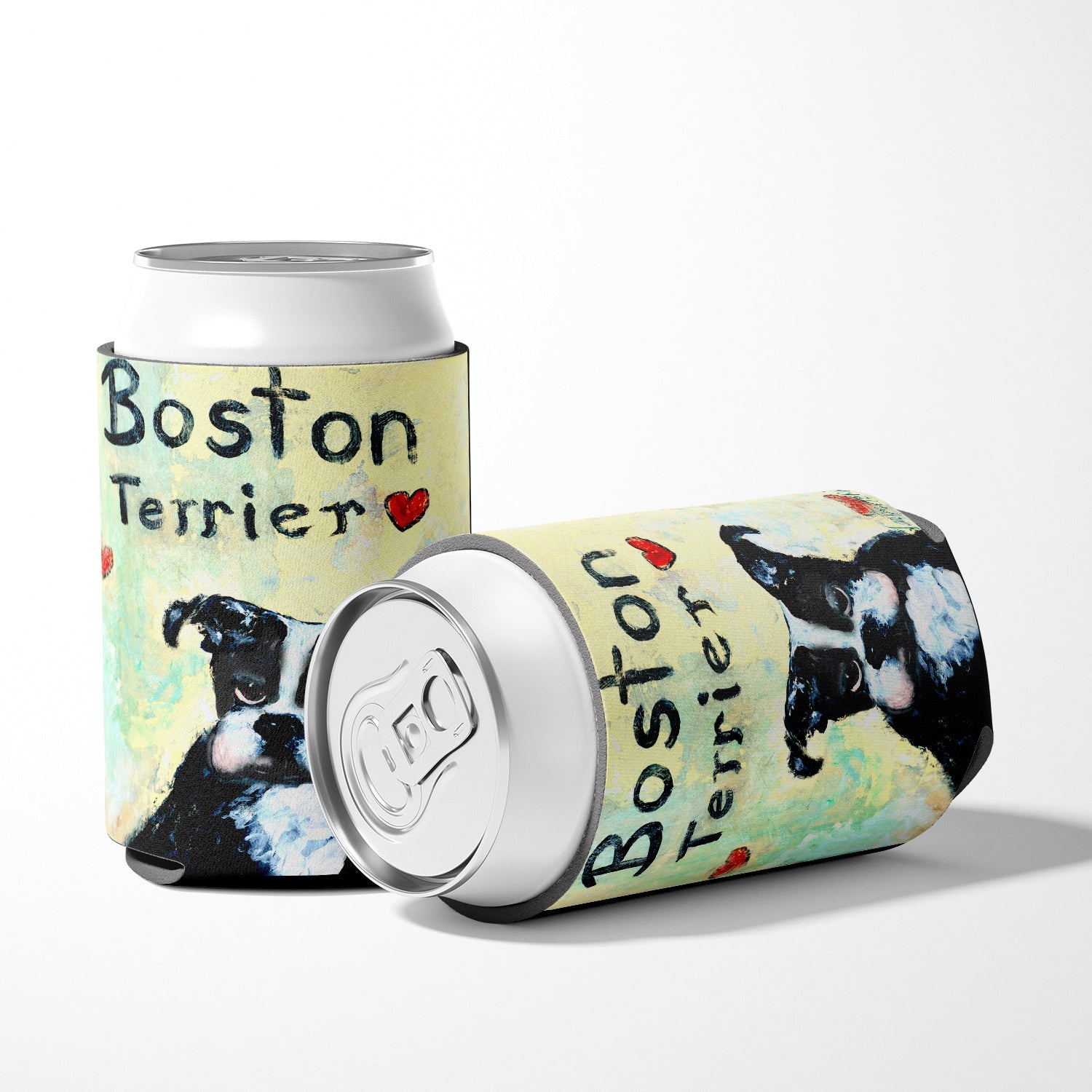 Boston Terrier Where's my Bibb Can or Bottle Hugger Cooler Sleeve for Standard 12 oz Cans, Insulated Foam Beer & Soda Can Hugger Reusable