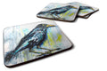 Burnt Corn Raven Foam Coasters Set of 4 Cup Coasters for Indoor Outdoor, Tabletop Protection, Anti Slip, Mouse pad Material