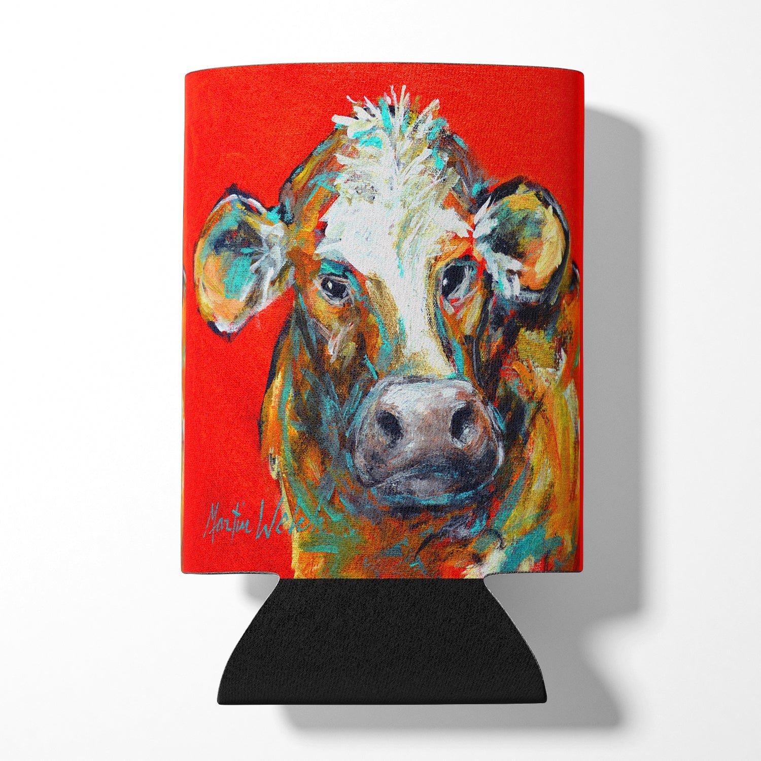 Cow Caught Red Handed Too Can or Bottle Hugger Cooler Sleeve for Standard 12 oz Cans, Insulated Foam Beer & Soda Can Hugger Reusable