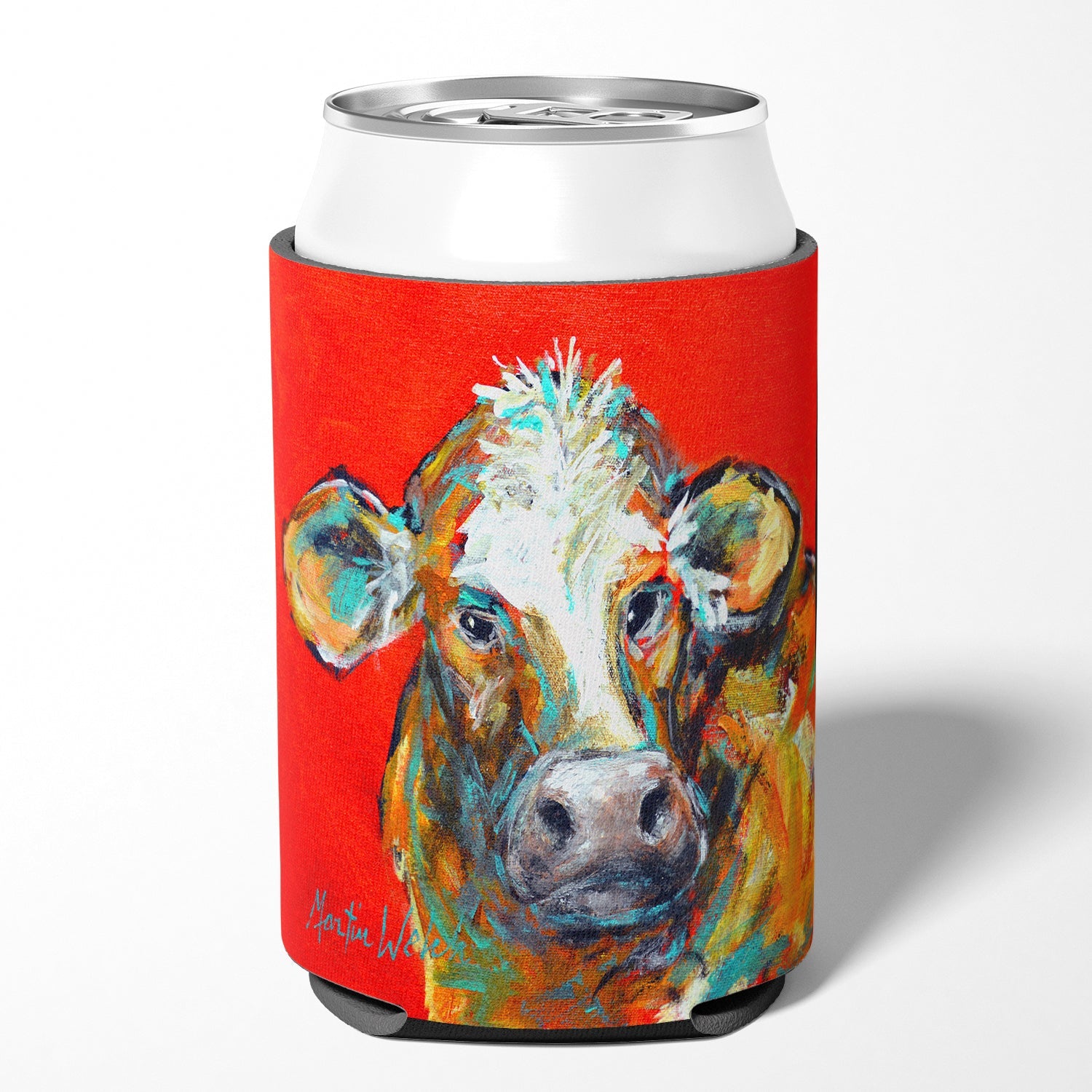 Cow Caught Red Handed Too Can or Bottle Hugger Cooler Sleeve for Standard 12 oz Cans, Insulated Foam Beer & Soda Can Hugger Reusable