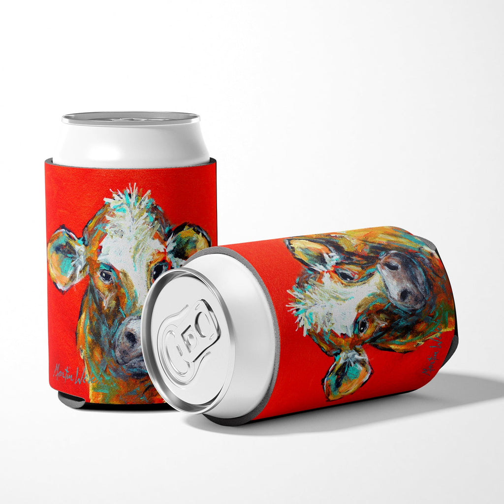 Cow Caught Red Handed Too Can or Bottle Hugger Cooler Sleeve for Standard 12 oz Cans, Insulated Foam Beer & Soda Can Hugger Reusable