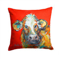 Cow Caught Red Handed Too Decorative Throw Pillow 14x14 Indoor Outdoor Accent Cushion, Fabric Cover with Insert for Sofa, Bed, Porch & Living Room