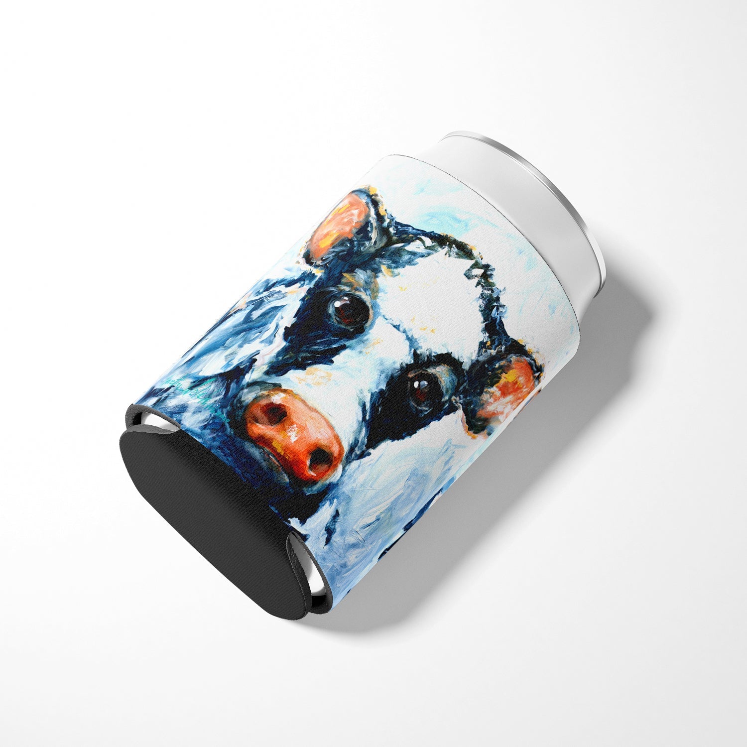 Cow Lick Can or Bottle Hugger Cooler Sleeve for Standard 12 oz Cans, Insulated Foam Beer & Soda Can Hugger Reusable