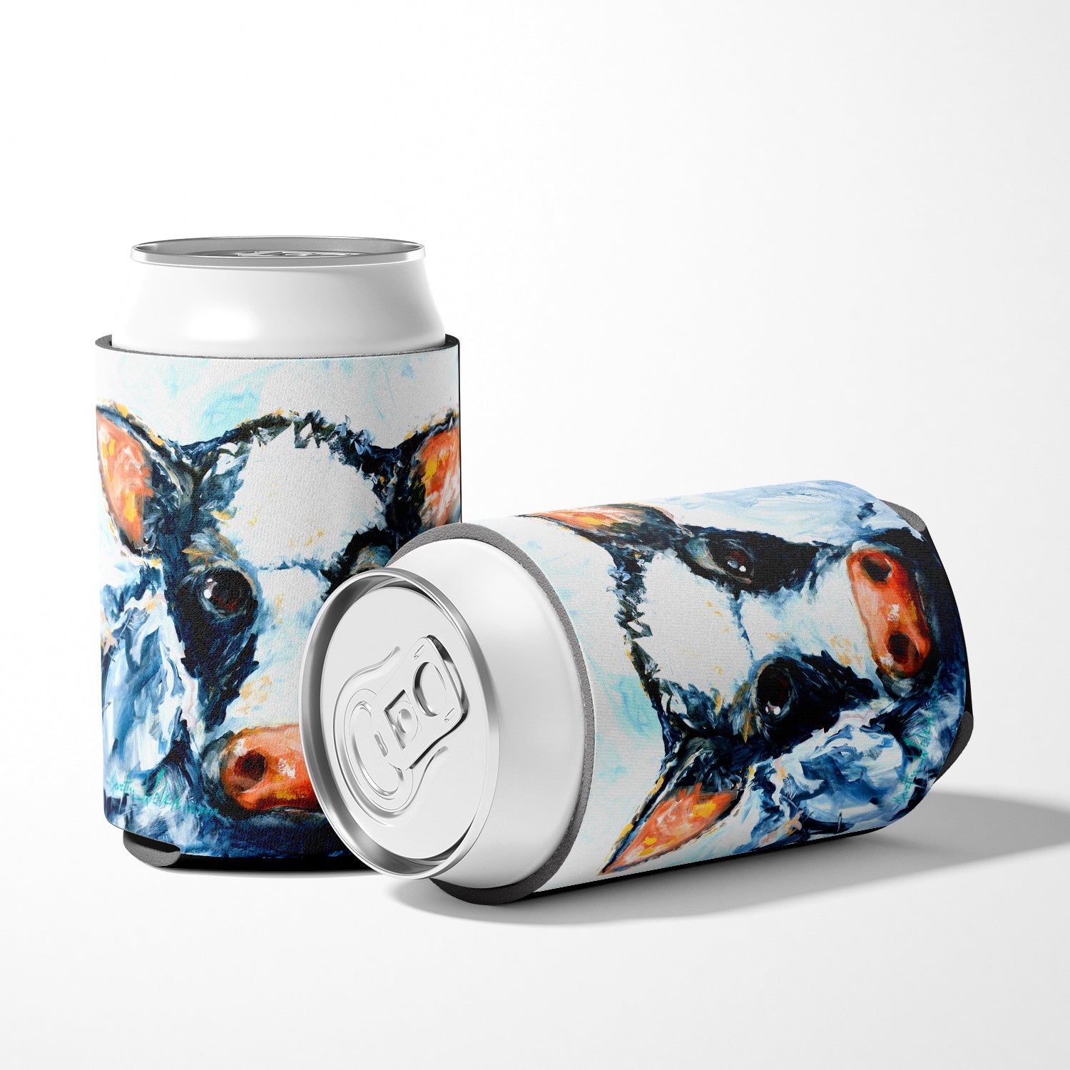 Cow Lick Can or Bottle Hugger Cooler Sleeve for Standard 12 oz Cans, Insulated Foam Beer & Soda Can Hugger Reusable