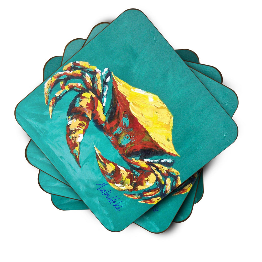 Crab Tunnel Foam Coasters Set of 4 Cup Coasters for Indoor Outdoor, Tabletop Protection, Anti Slip, Mouse pad Material