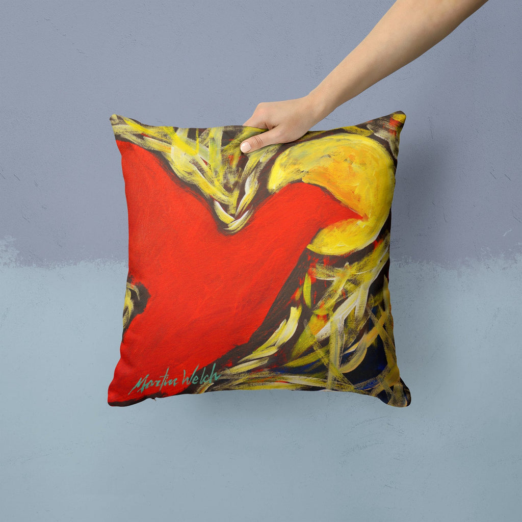 Crow at Midnight Decorative Throw Pillow 14x14 Indoor Outdoor Accent Cushion, Fabric Cover with Insert for Sofa, Bed, Porch & Living Room