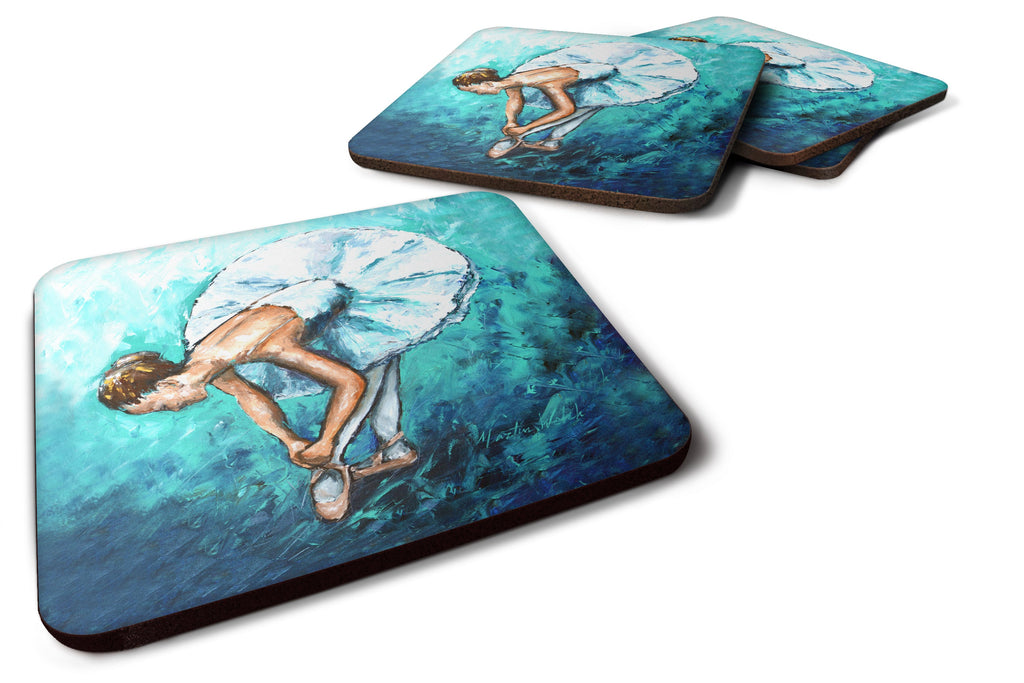 Ballet Early Pratice Foam Coasters Set of 4 Cup Coasters for Indoor Outdoor, Tabletop Protection, Anti Slip, Mouse pad Material