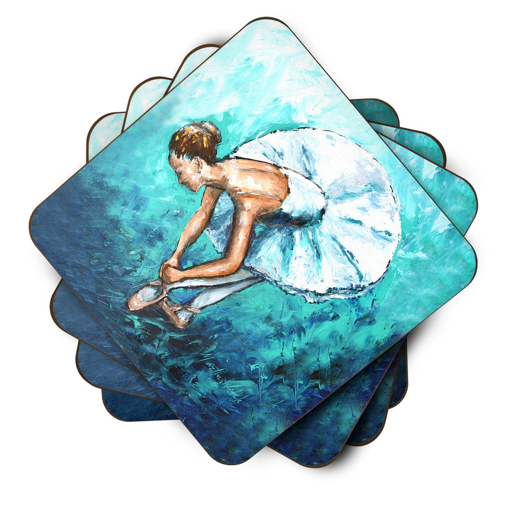 Ballet Early Pratice Foam Coasters Set of 4 Cup Coasters for Indoor Outdoor, Tabletop Protection, Anti Slip, Mouse pad Material
