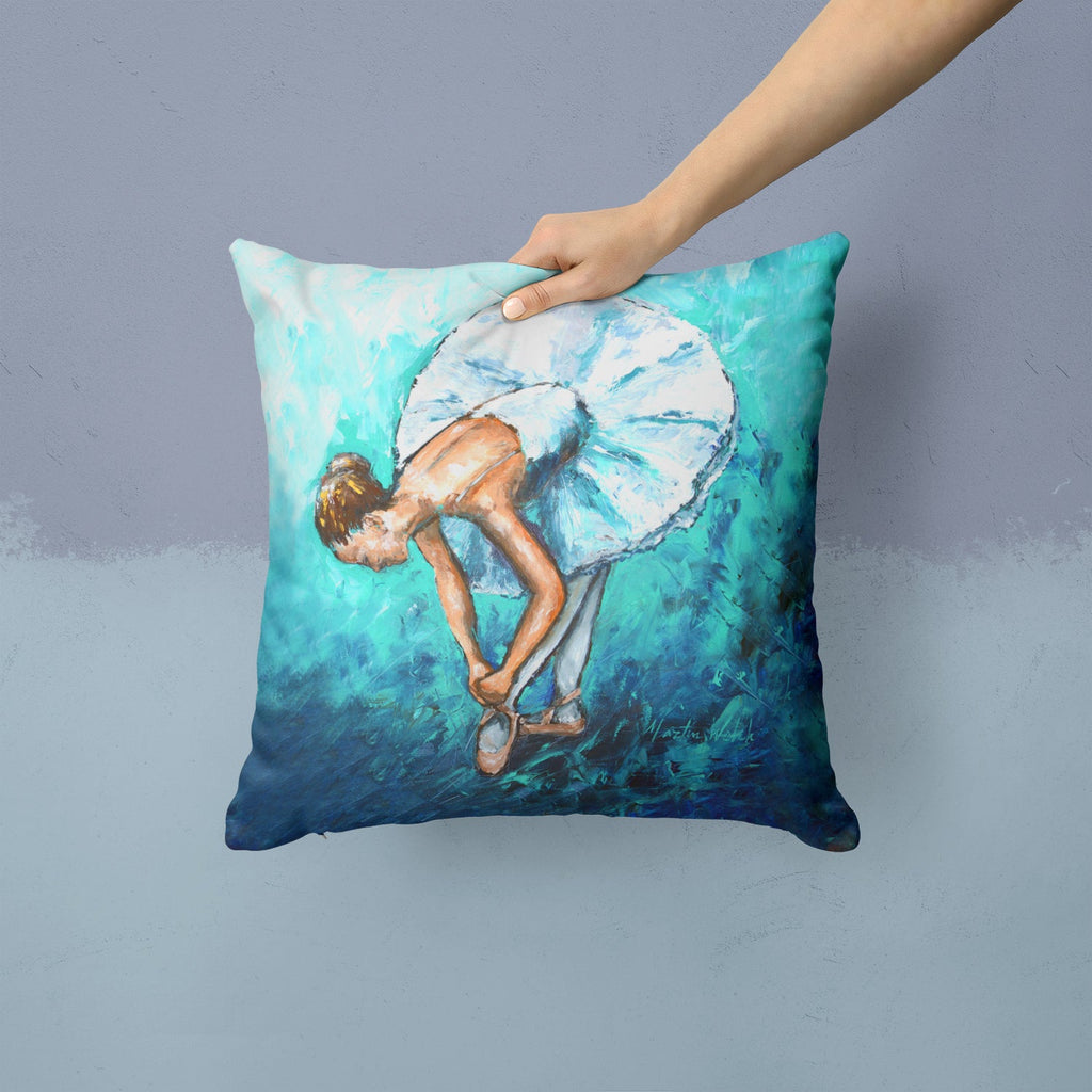 Ballet Early Pratice Decorative Throw Pillow 14x14 Indoor Outdoor Accent Cushion, Fabric Cover with Insert for Sofa, Bed, Porch & Living Room