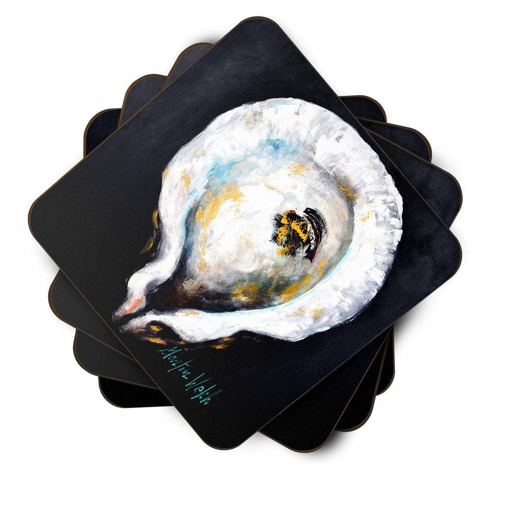 Oyster Eye Five Foam Coasters Set of 4 Cup Coasters for Indoor Outdoor, Tabletop Protection, Anti Slip, Mouse pad Material