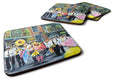 French Quarter Frolic Foam Coasters Set of 4 Cup Coasters for Indoor Outdoor, Tabletop Protection, Anti Slip, Mouse pad Material