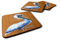 Pelican Hangin In Foam Coasters Set of 4 Cup Coasters for Indoor Outdoor, Tabletop Protection, Anti Slip, Mouse pad Material