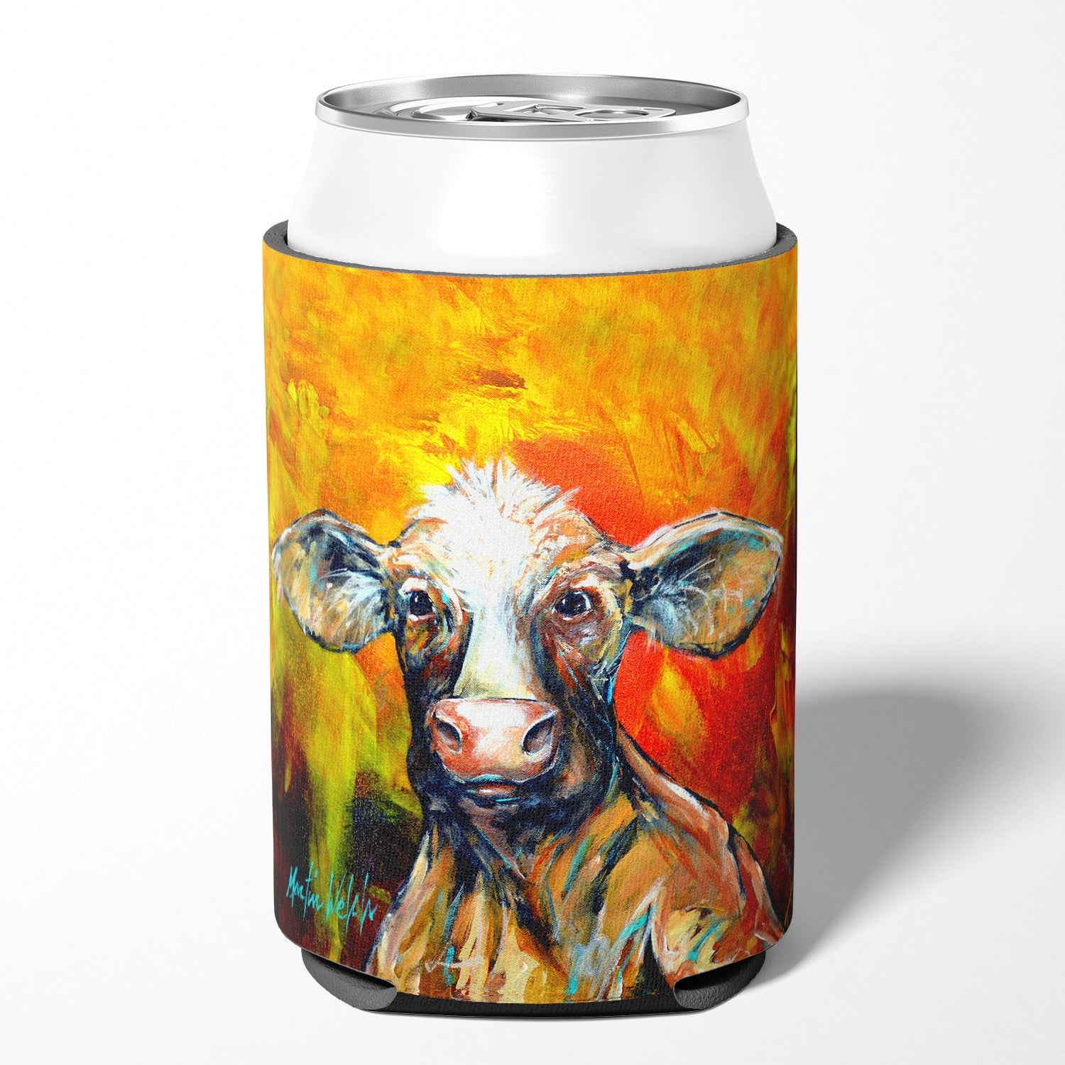 Happy Cow Can or Bottle Hugger Cooler Sleeve for Standard 12 oz Cans, Insulated Foam Beer & Soda Can Hugger Reusable