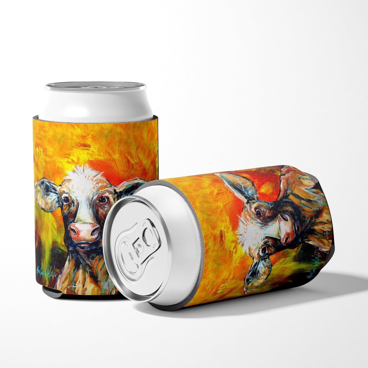 Happy Cow Can or Bottle Hugger Cooler Sleeve for Standard 12 oz Cans, Insulated Foam Beer & Soda Can Hugger Reusable