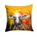 Happy Cow Decorative Throw Pillow 14x14 Indoor Outdoor Accent Cushion, Fabric Cover with Insert for Sofa, Bed, Porch & Living Room