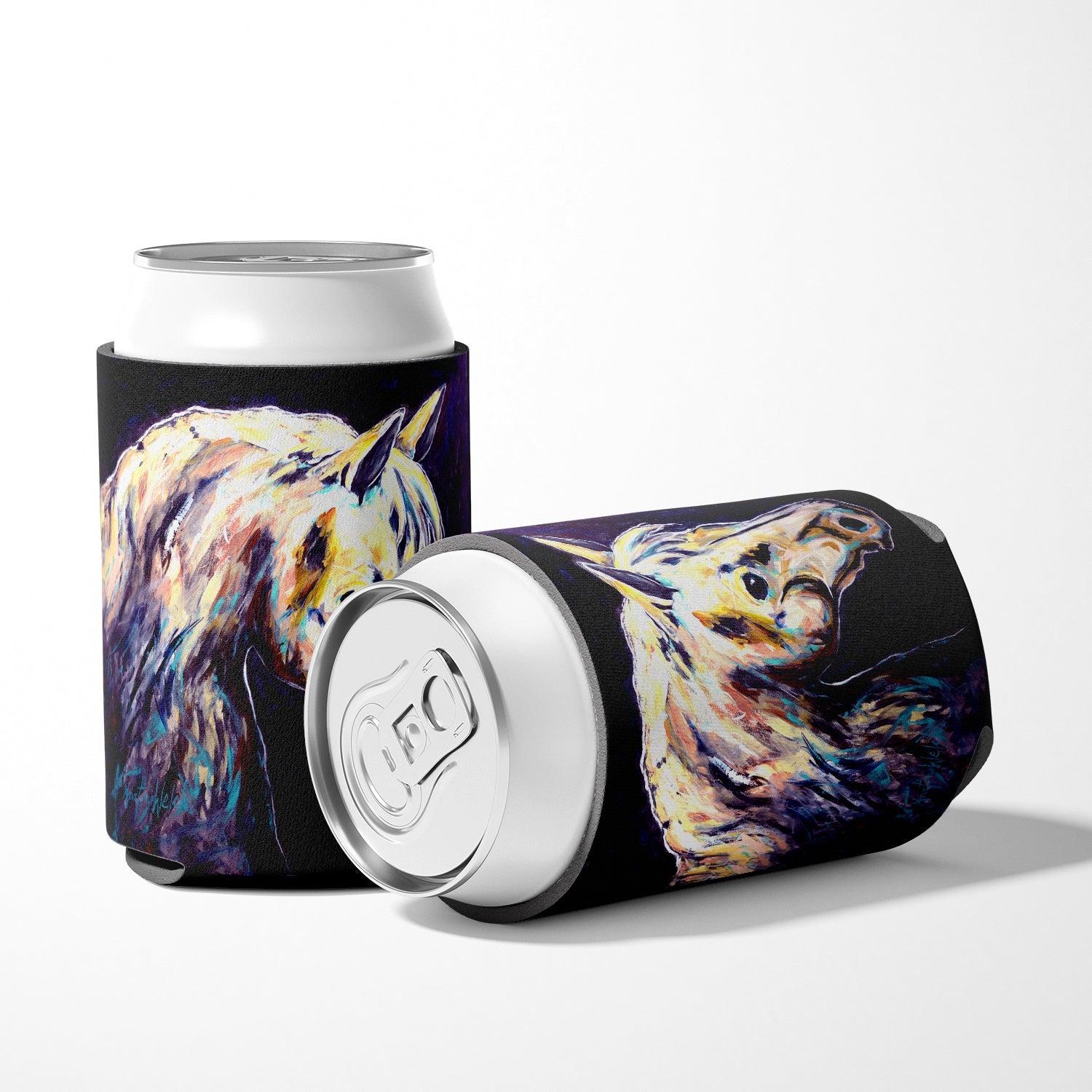 Knight Horse Can or Bottle Hugger Cooler Sleeve for Standard 12 oz Cans, Insulated Foam Beer & Soda Can Hugger Reusable
