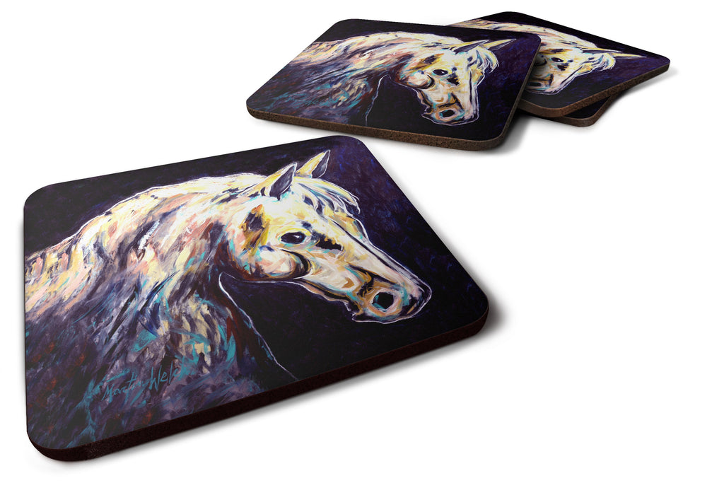 Knight Horse Foam Coasters Set of 4 Cup Coasters for Indoor Outdoor, Tabletop Protection, Anti Slip, Mouse pad Material