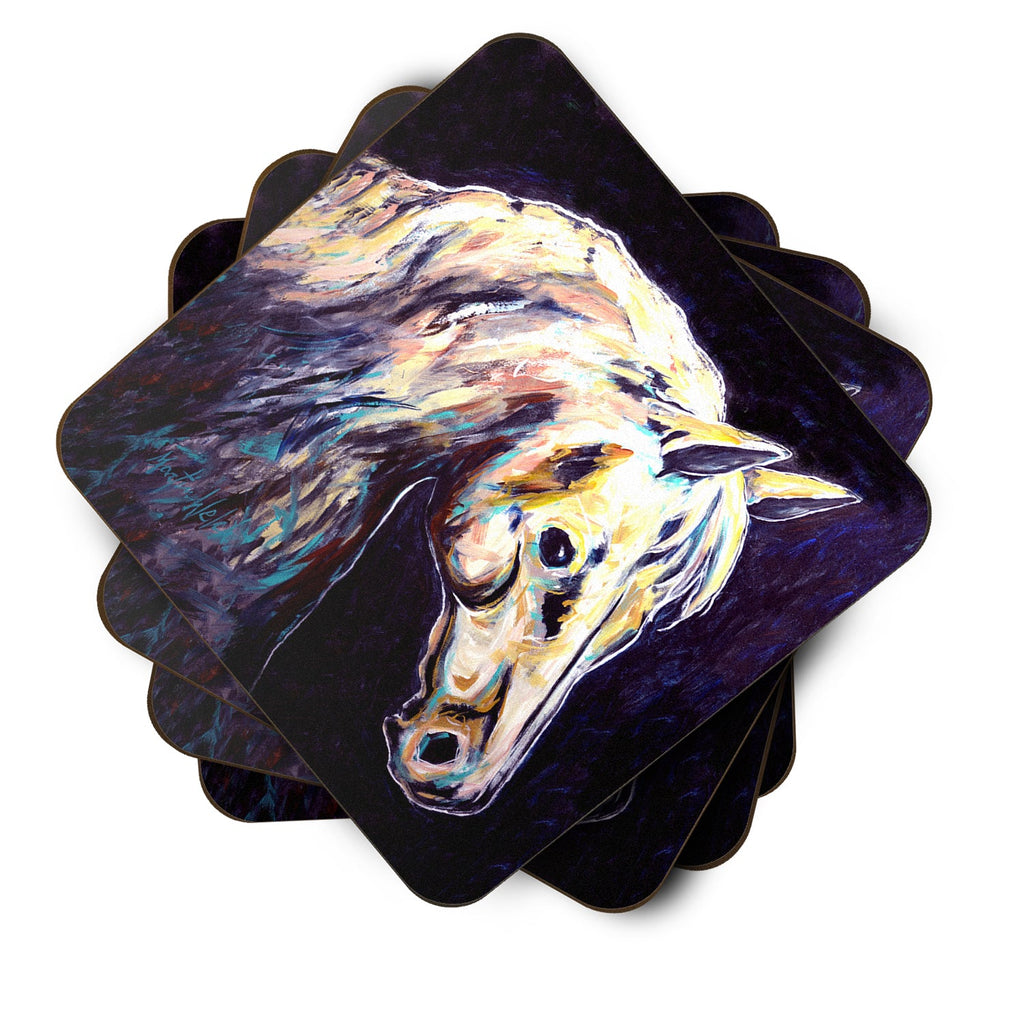 Knight Horse Foam Coasters Set of 4 Cup Coasters for Indoor Outdoor, Tabletop Protection, Anti Slip, Mouse pad Material