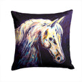 Knight Horse Decorative Throw Pillow 14x14 Indoor Outdoor Accent Cushion, Fabric Cover with Insert for Sofa, Bed, Porch & Living Room