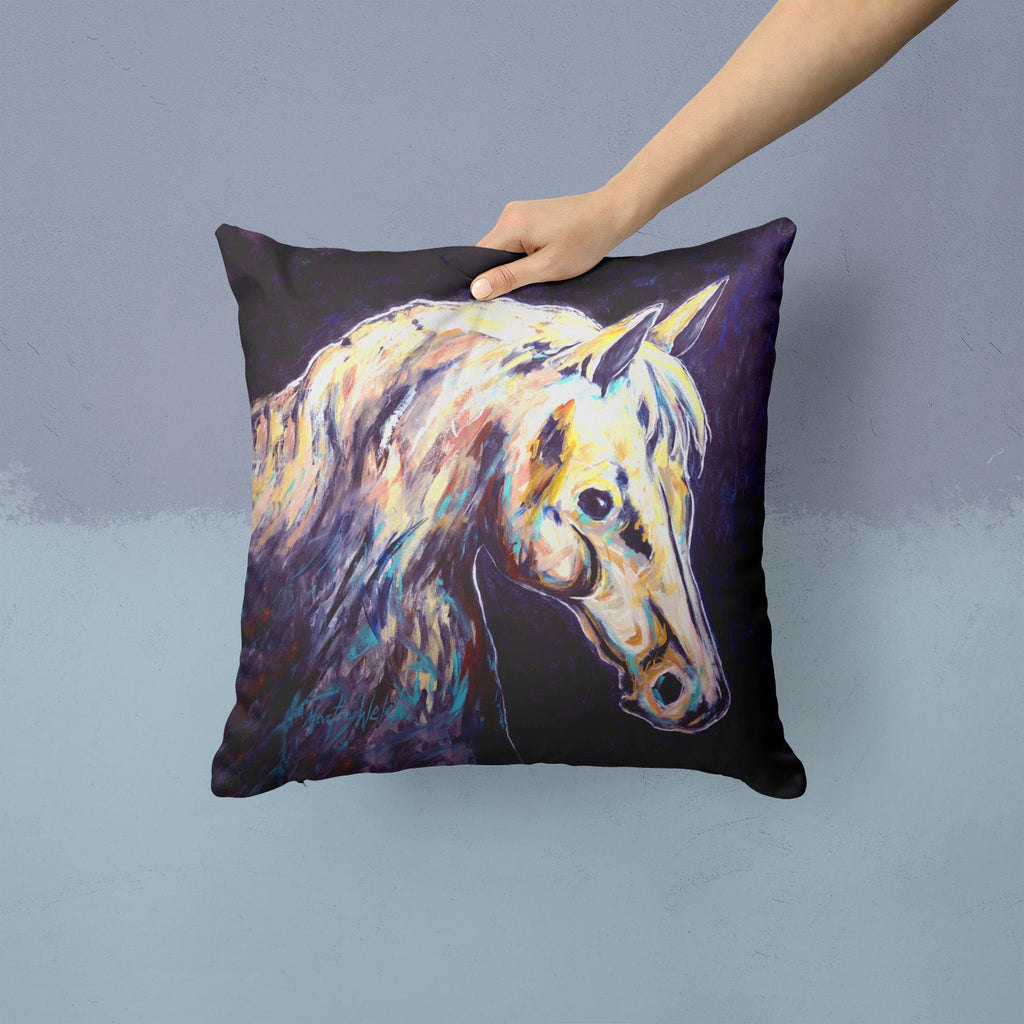 Knight Horse Decorative Throw Pillow 14x14 Indoor Outdoor Accent Cushion, Fabric Cover with Insert for Sofa, Bed, Porch & Living Room