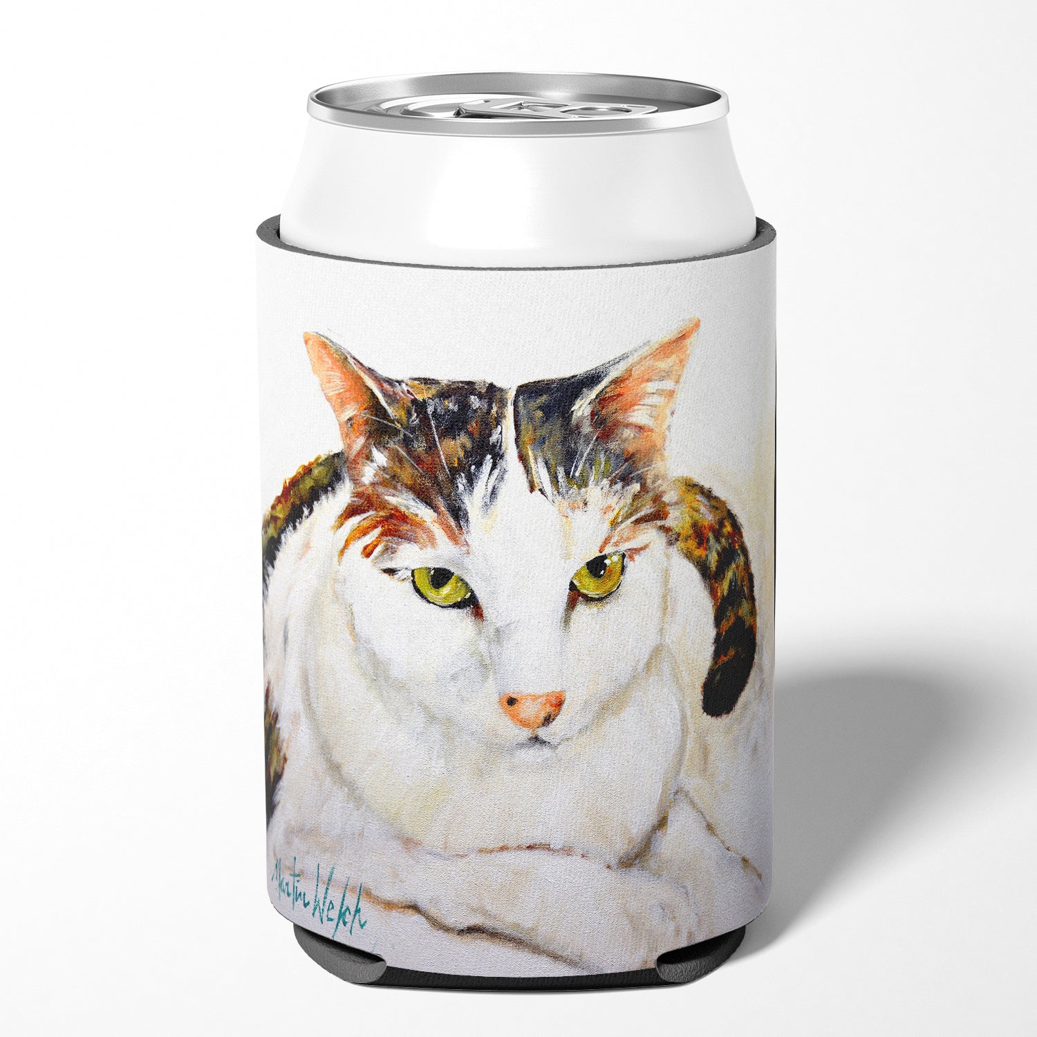 Lanie Cat Can or Bottle Hugger Cooler Sleeve for Standard 12 oz Cans, Insulated Foam Beer & Soda Can Hugger Reusable
