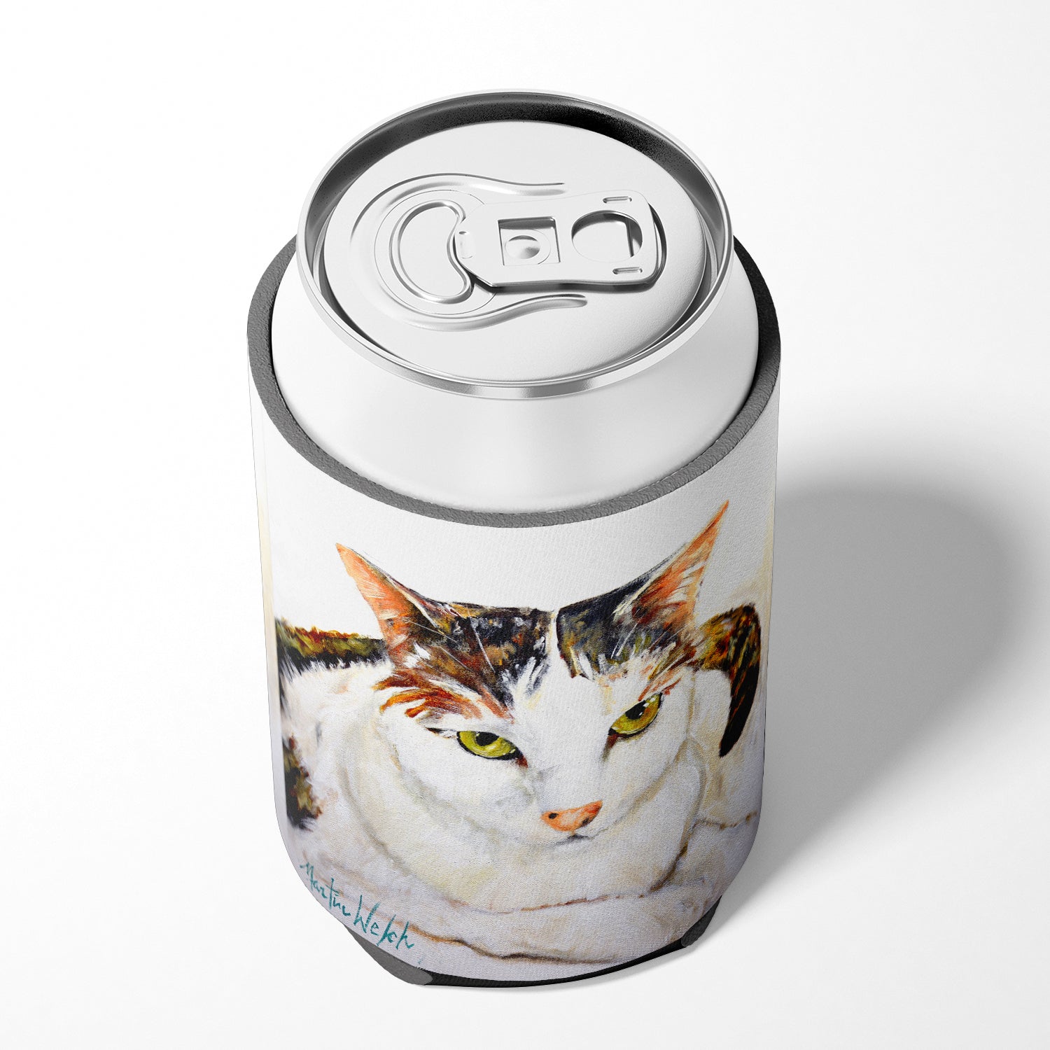 Lanie Cat Can or Bottle Hugger Cooler Sleeve for Standard 12 oz Cans, Insulated Foam Beer & Soda Can Hugger Reusable
