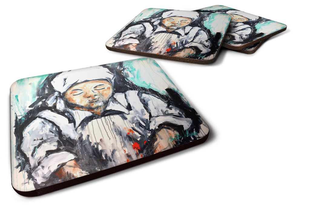 Melted Heart Foam Coasters Set of 4 Cup Coasters for Indoor Outdoor, Tabletop Protection, Anti Slip, Mouse pad Material