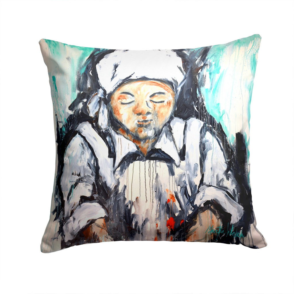 Melted Heart Decorative Throw Pillow 14x14 Indoor Outdoor Accent Cushion, Fabric Cover with Insert for Sofa, Bed, Porch & Living Room