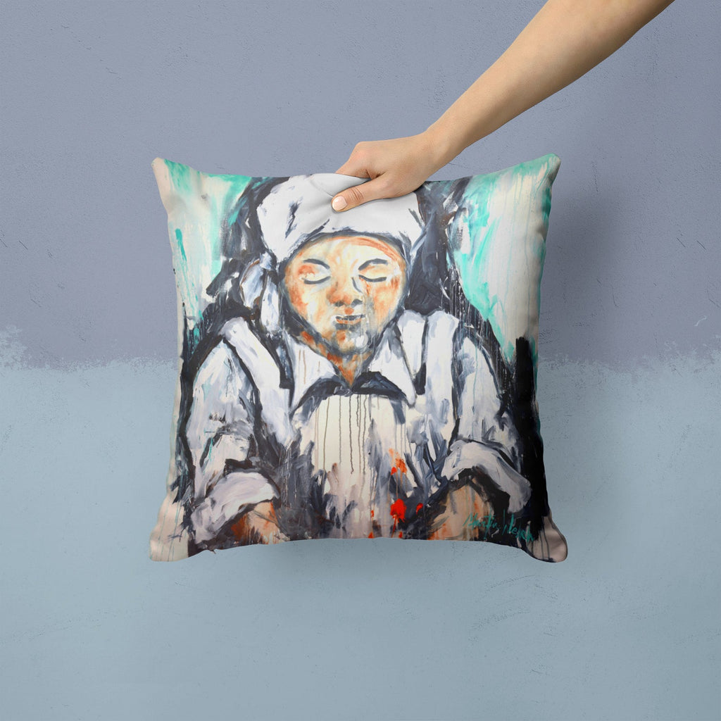 Melted Heart Decorative Throw Pillow 14x14 Indoor Outdoor Accent Cushion, Fabric Cover with Insert for Sofa, Bed, Porch & Living Room