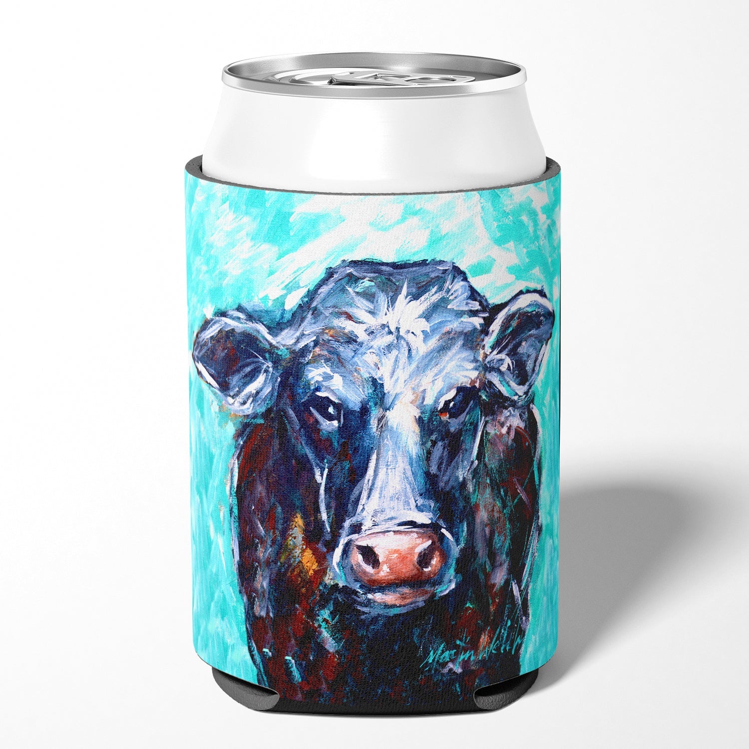 Moo Cow Can or Bottle Hugger Cooler Sleeve for Standard 12 oz Cans, Insulated Foam Beer & Soda Can Hugger Reusable