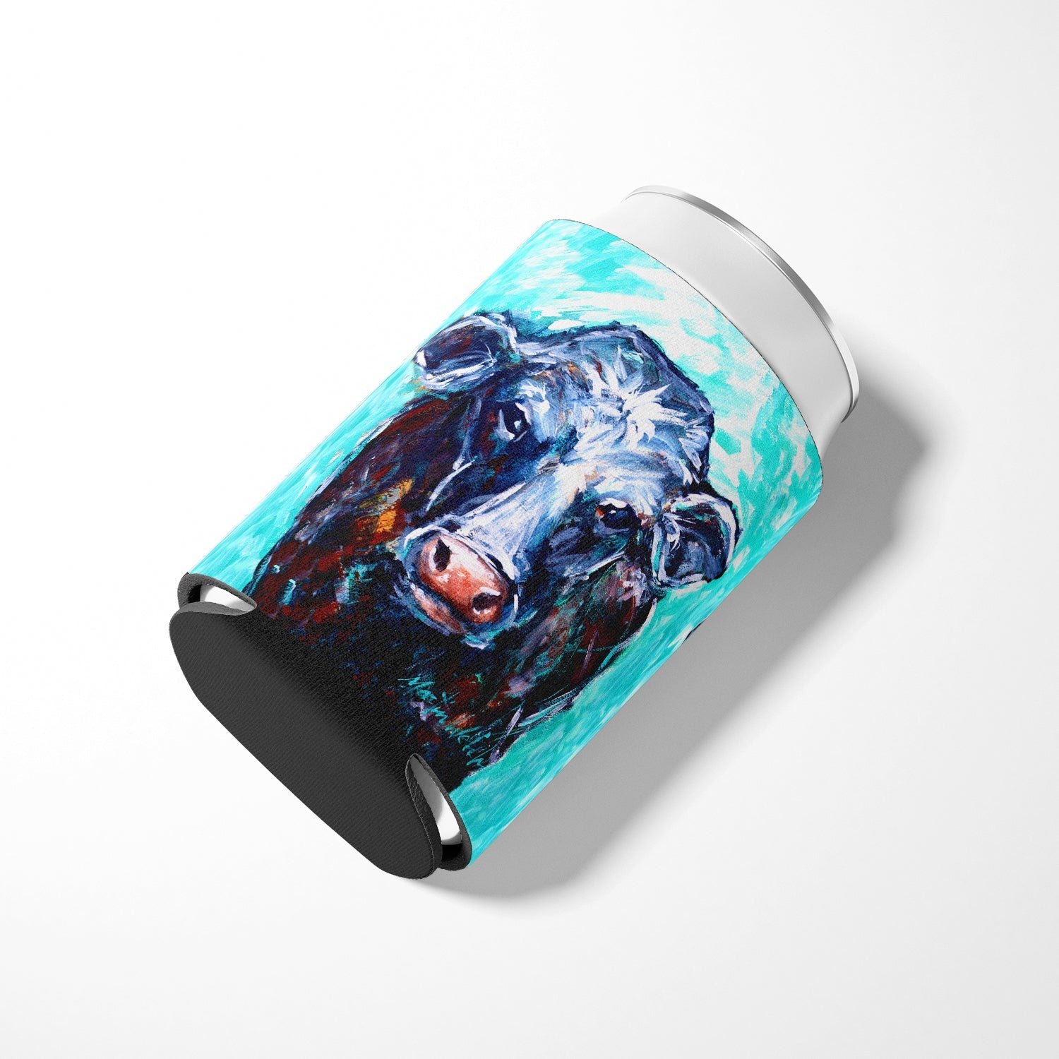 Moo Cow Can or Bottle Hugger Cooler Sleeve for Standard 12 oz Cans, Insulated Foam Beer & Soda Can Hugger Reusable