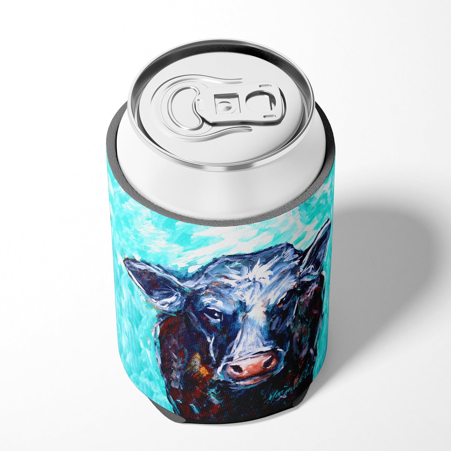 Moo Cow Can or Bottle Hugger Cooler Sleeve for Standard 12 oz Cans, Insulated Foam Beer & Soda Can Hugger Reusable