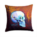 Skeleton My Best Side Decorative Throw Pillow 14x14 Indoor Outdoor Accent Cushion, Fabric Cover with Insert for Sofa, Bed, Porch & Living Room