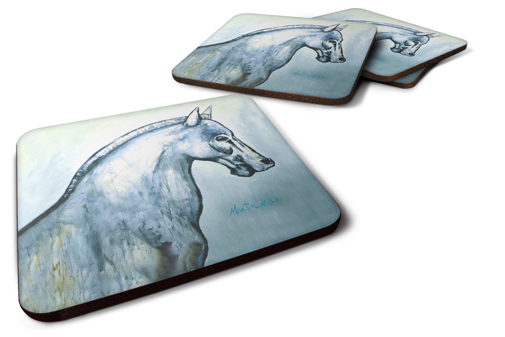 Noble Horse Foam Coasters Set of 4 Cup Coasters for Indoor Outdoor, Tabletop Protection, Anti Slip, Mouse pad Material