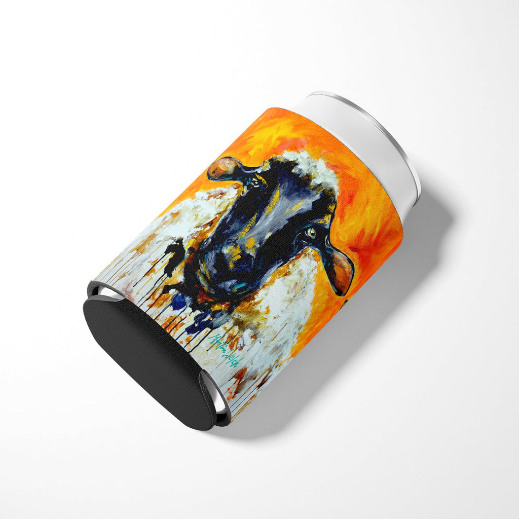 Peach Wool Sheep Can or Bottle Hugger Cooler Sleeve for Standard 12 oz Cans, Insulated Foam Beer & Soda Can Hugger Reusable