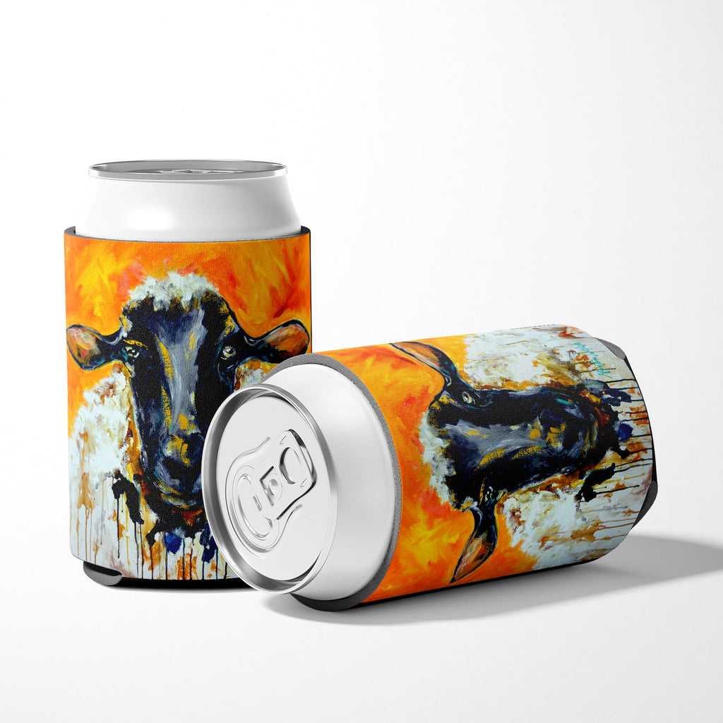 Peach Wool Sheep Can or Bottle Hugger Cooler Sleeve for Standard 12 oz Cans, Insulated Foam Beer & Soda Can Hugger Reusable