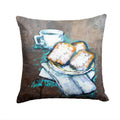 Beignets Piping Hot Decorative Throw Pillow 14x14 Indoor Outdoor Accent Cushion, Fabric Cover with Insert for Sofa, Bed, Porch & Living Room