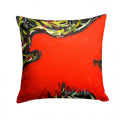 Scared Crow Decorative Throw Pillow 14x14 Indoor Outdoor Accent Cushion, Fabric Cover with Insert for Sofa, Bed, Porch & Living Room