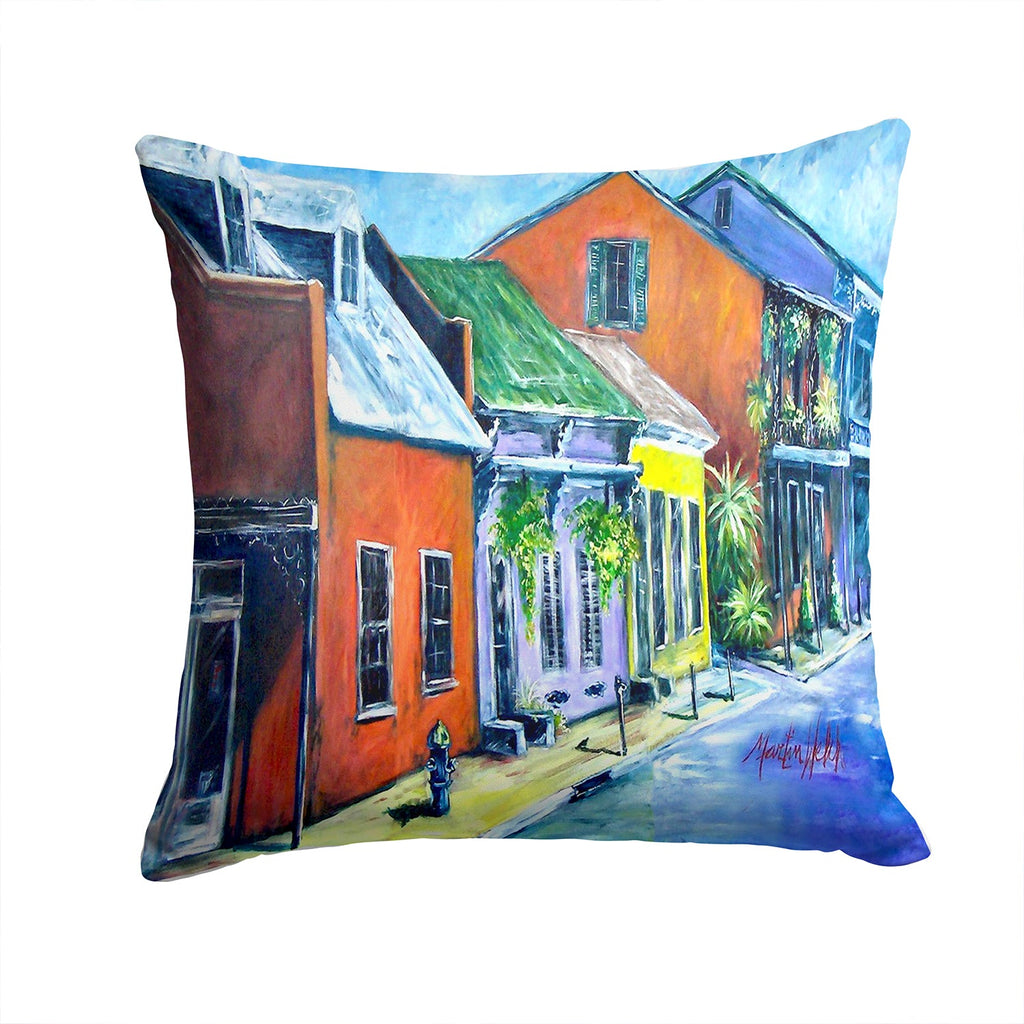 Somewhere Close Houses Decorative Throw Pillow 14x14 Indoor Outdoor Accent Cushion, Fabric Cover with Insert for Sofa, Bed, Porch & Living Room