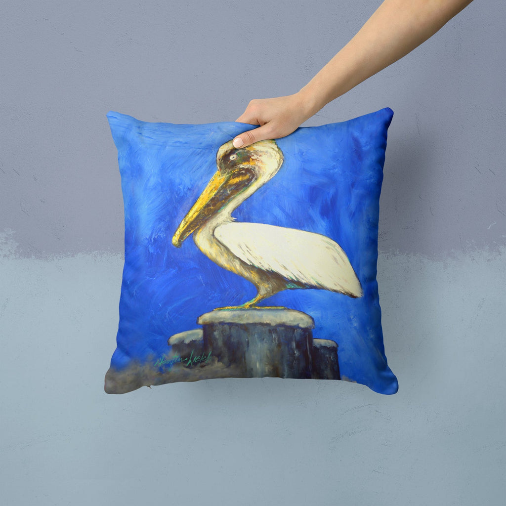 Pelican Texas Pete Decorative Throw Pillow 14x14 Indoor Outdoor Accent Cushion, Fabric Cover with Insert for Sofa, Bed, Porch & Living Room