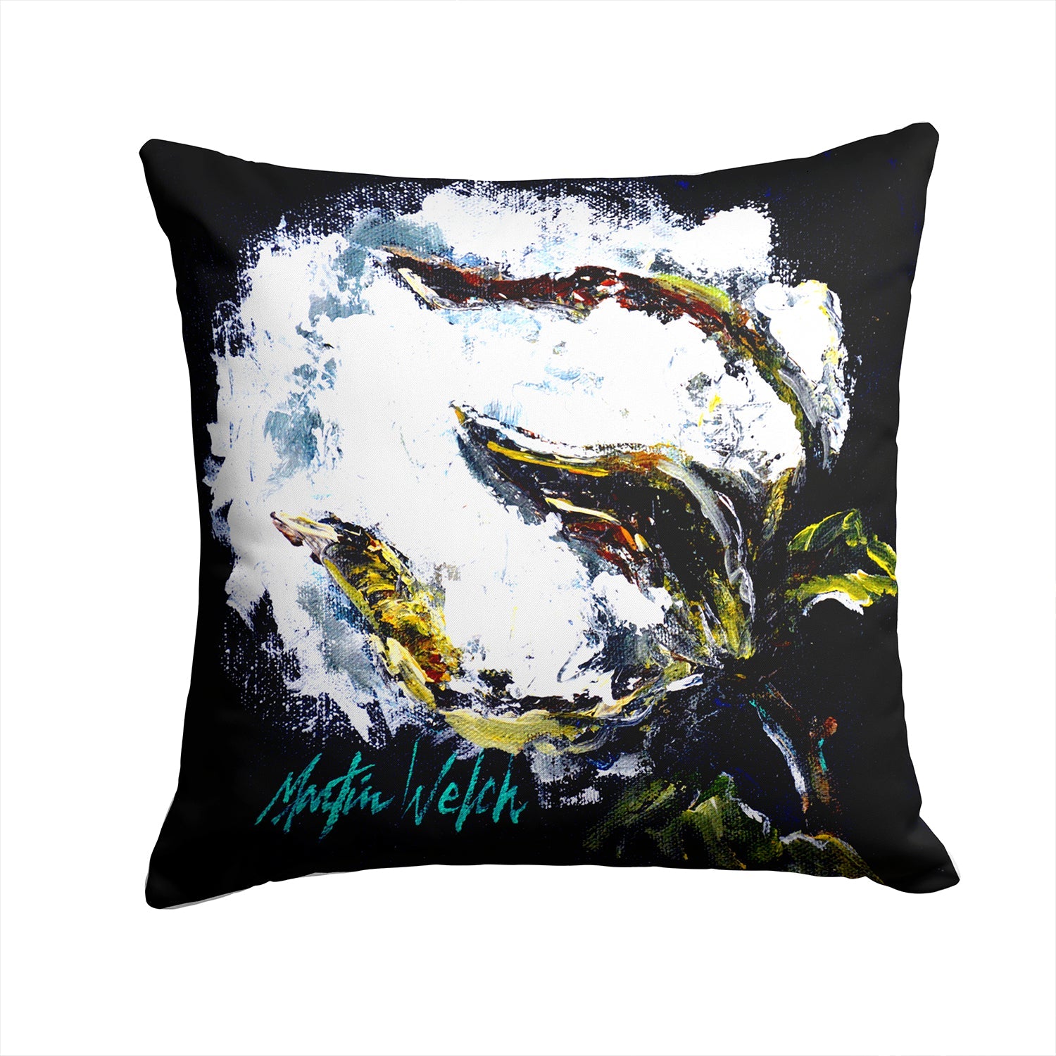 That Boll Cotton Decorative Throw Pillow 14x14 Indoor Outdoor Accent Cushion, Fabric Cover with Insert for Sofa, Bed, Porch & Living Room