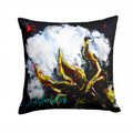 This Boll Cotton Decorative Throw Pillow 14x14 Indoor Outdoor Accent Cushion, Fabric Cover with Insert for Sofa, Bed, Porch & Living Room