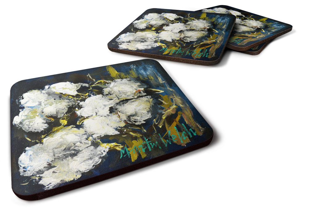 Three Boll Cotton Foam Coasters Set of 4 Cup Coasters for Indoor Outdoor, Tabletop Protection, Anti Slip, Mouse pad Material